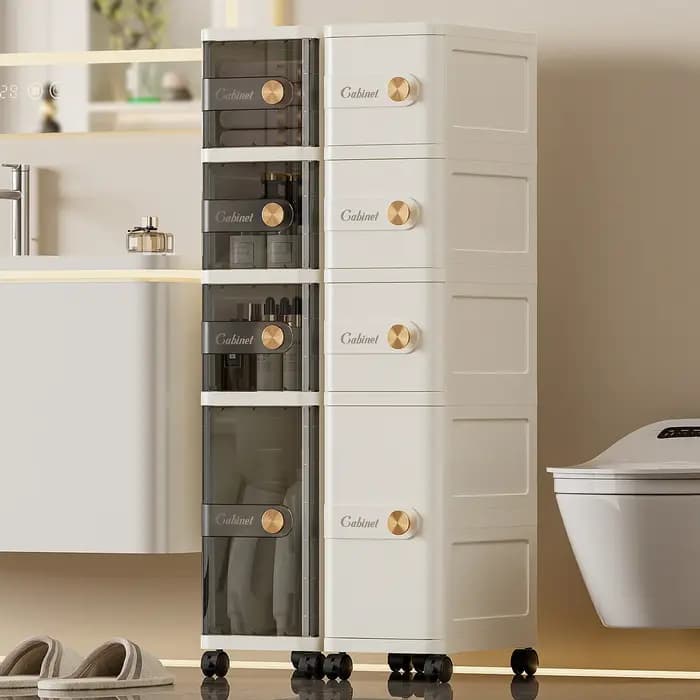 Meuble de rangement pour niche de salle de bain
