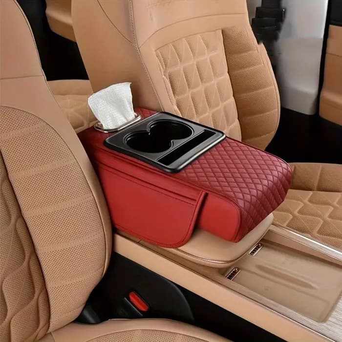 Tapis de console centrale de voiture avec boîte de rangement intégrée