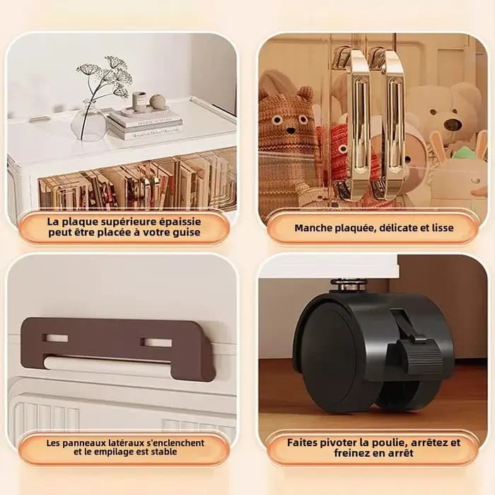 Armoire de rangement pliante multifonction de 45/55/65cm de longueur