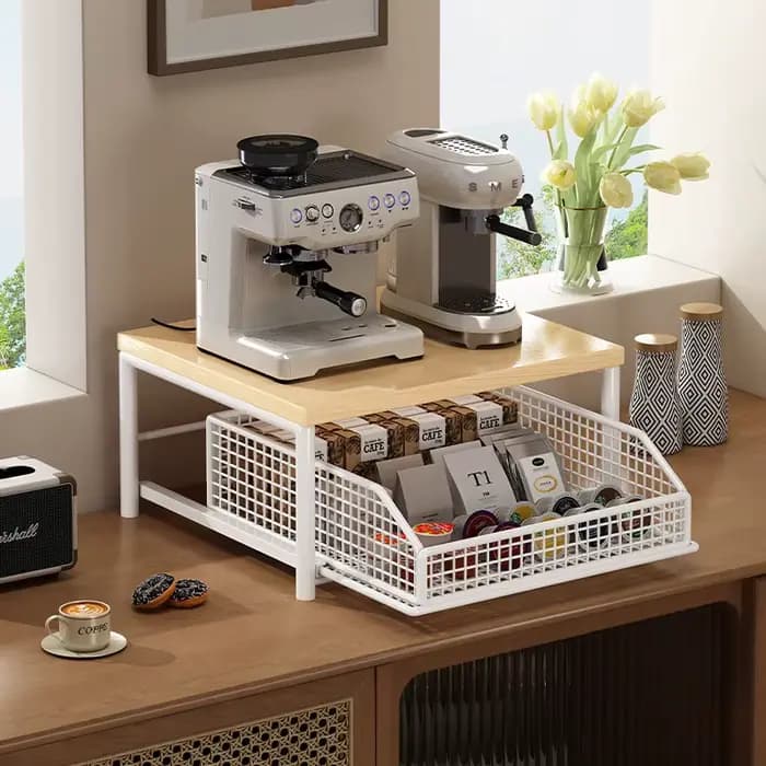 Organisateur de comptoir de cuisine – Étagère multi-usages pour micro-ondes