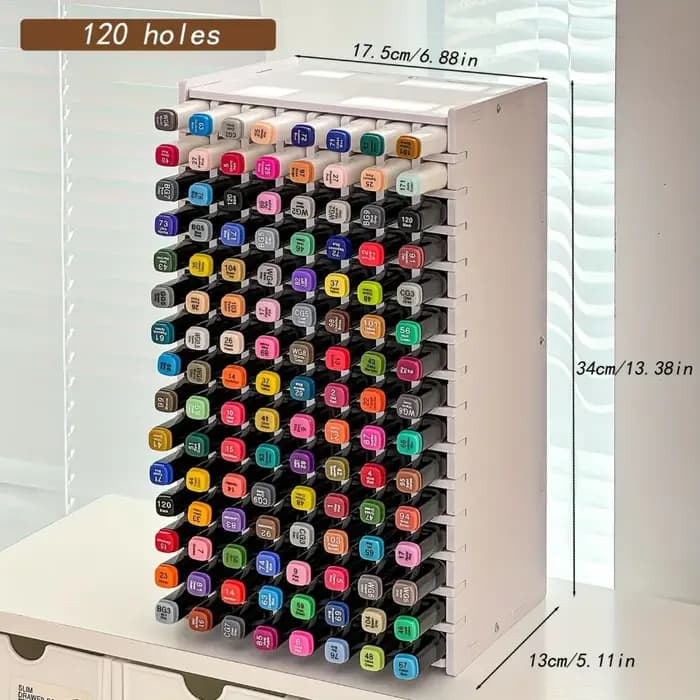Support de rangement pour stylos marqueurs en acrylique de grande capacité