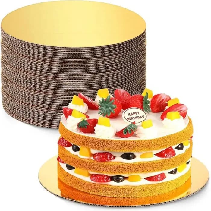 10 pièces de plateaux ronds en carton pour gâteaux