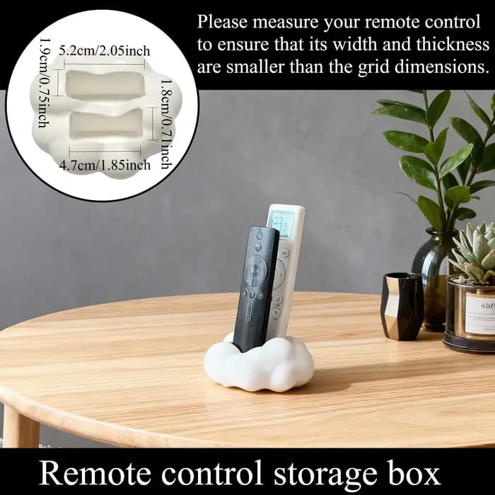 Support de télécommande mignon en forme de nuage 3D - Organisateur de rangement de bureau pour télécommandes de