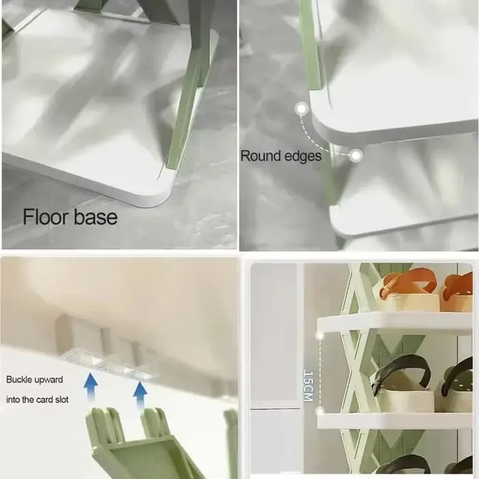 1Pc nouveau étagère à chaussures multicouche ménage empilable armoire