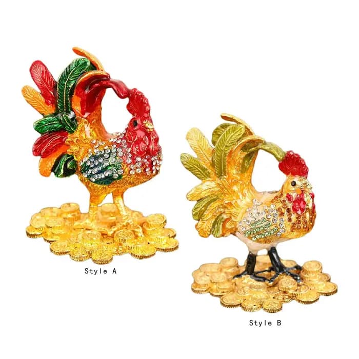 Boîte à bijoux en forme de poulet pour colliers