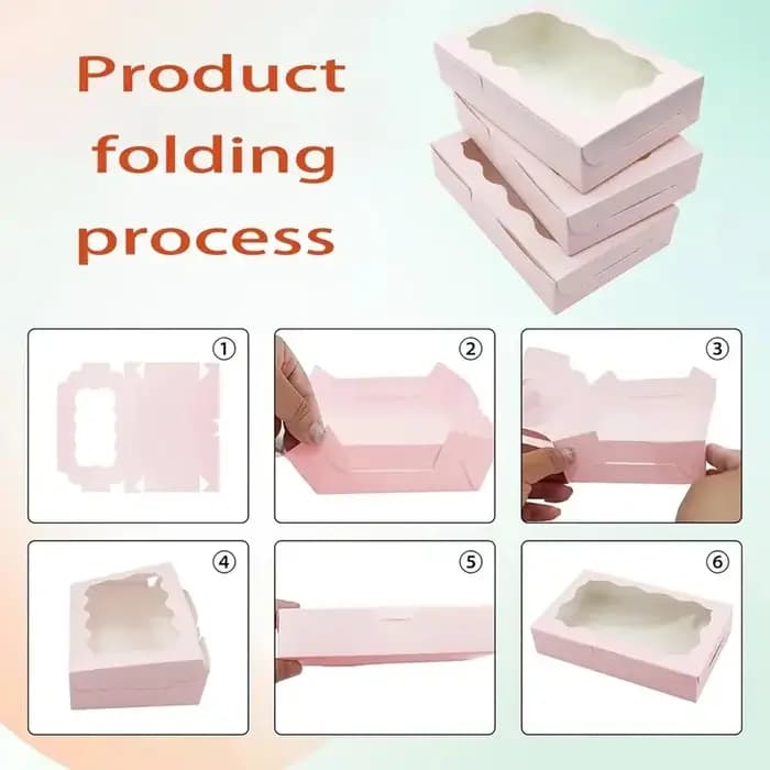 Coffret cadeau en papier kraft avec fenêtre transparente
