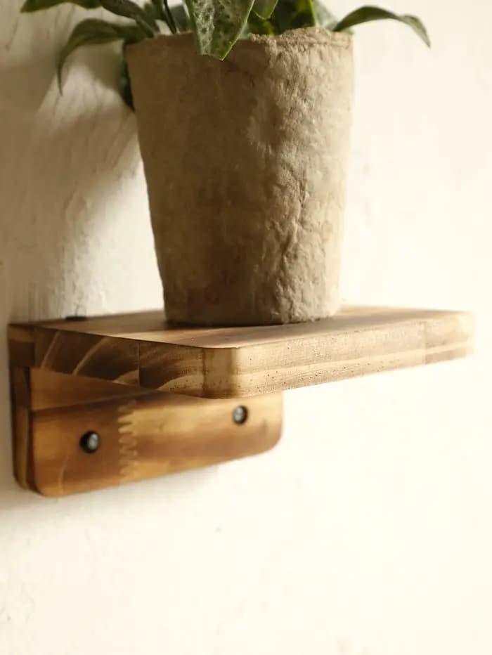 Étagère Murale en Bois Rustique