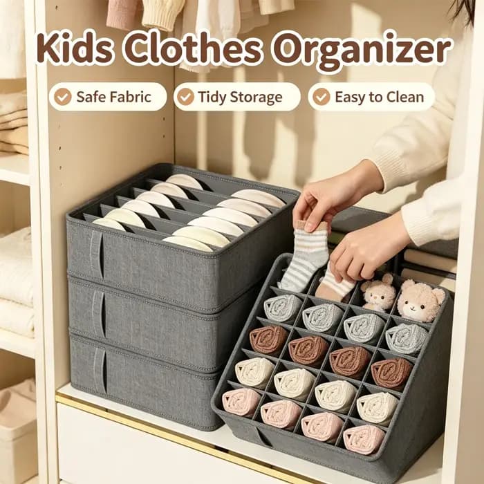 Organisateur de placard pliable en tissu pour sous-vêtements