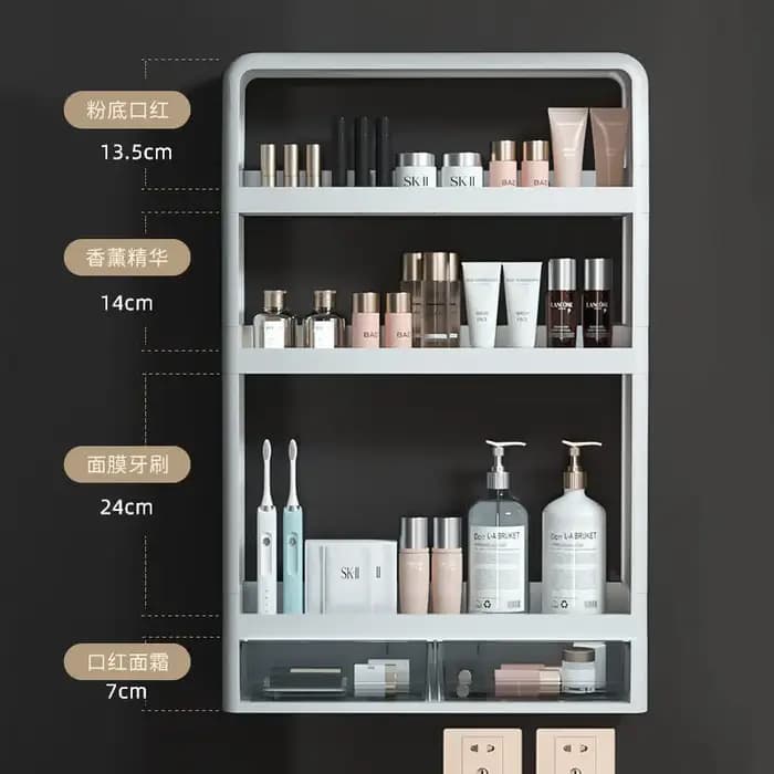 Étagères de rangement murales pour salle de bain