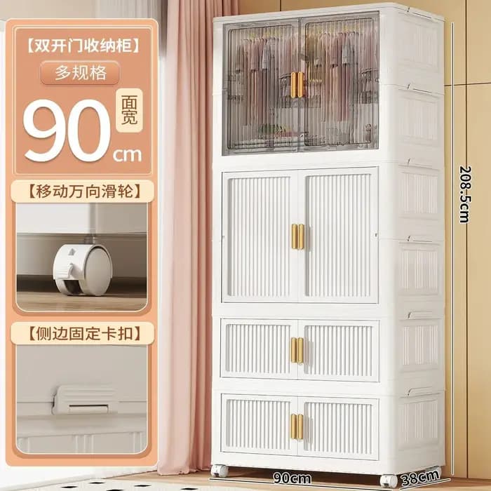 Étagères naturelles armoires organisateur vêtements jean étagère tiroir armoire empilable rangement Stoffen Klerenkast meubles de maison