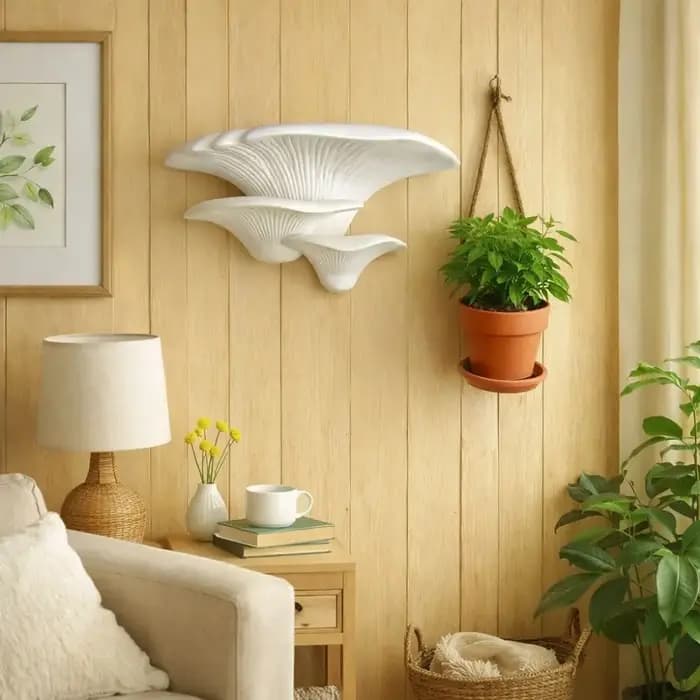 Étagère de rangement murale en plastique imprimée en 3D, petite étagère en forme de champignon, gain de place, étagère de rangement pour bureau