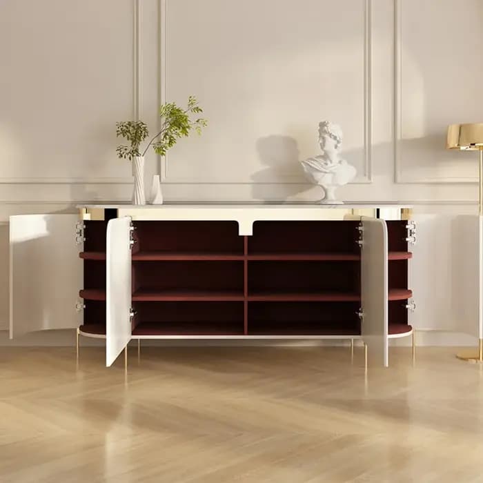 Armoire de rangement multifonctionnelle pour salle à manger, armoire de salon italienne simple et exquise, design à pieds hauts, meubles pour la maison