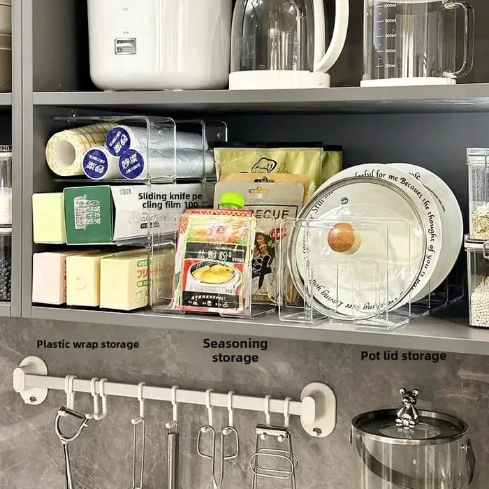 Organisateur de rangement de cuisine de style tiroir en plastique pour épices