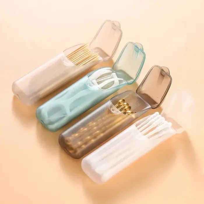Mini boîte de rangement de cure-dents avec couvercle