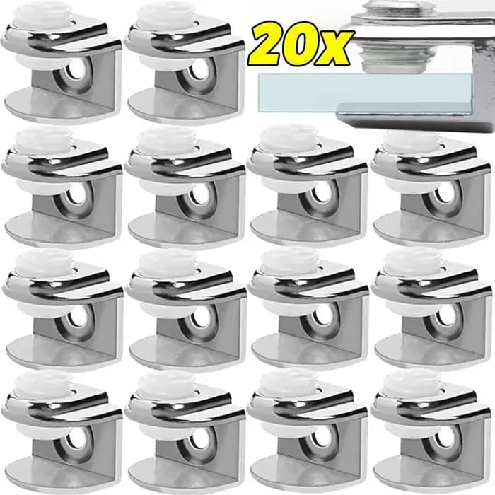 Supports de fixation réglables en alliage de zinc pour étagères en verre de douche