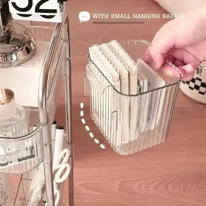 Étagère mobile à 2/3/4 niveaux avec roulettes