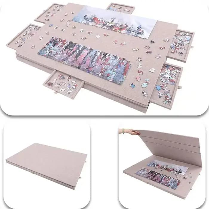 Table de Puzzle Portable avec 6 tiroirs de rangement