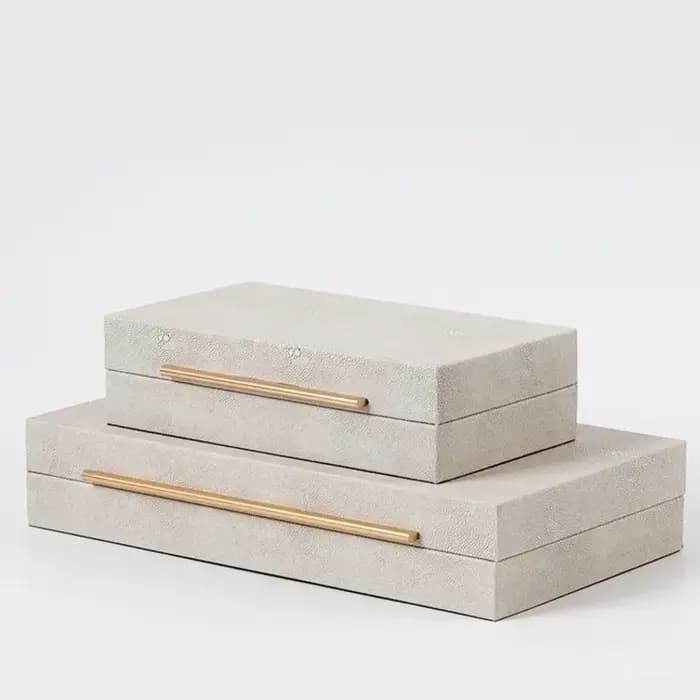 Boîte de rangement en cuir pour chambre à coucher