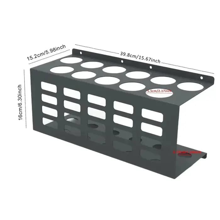 Support de rangement mural polyvalent en acier inoxydable – Organisateur de mastic et de graisse pour étagères d'atelier