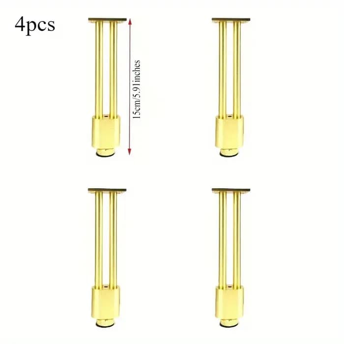 4 pièces Pieds de meuble en métal pour armoire, table, meuble de rangement, canapé, bibliothèque, co