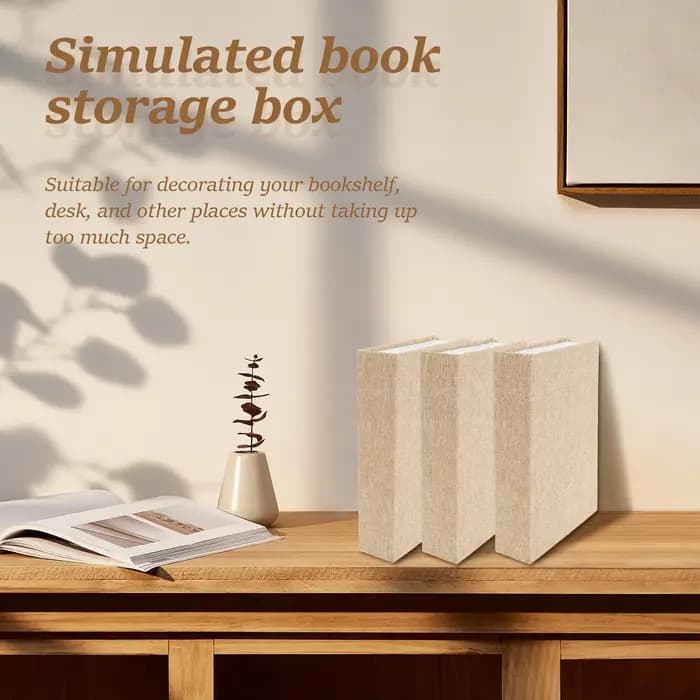 Boîte de rangement de faux livres décorative moderne