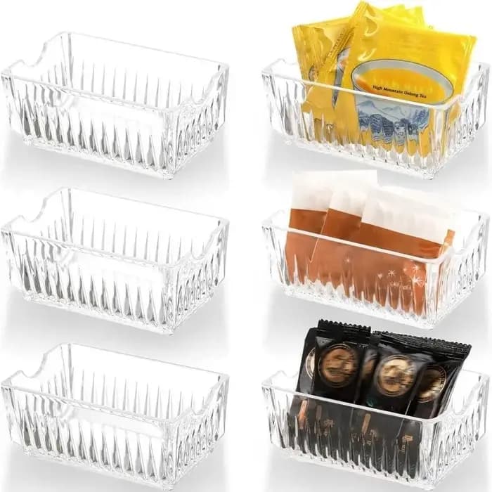 Boîte de rangement transparente pour sachets de thé