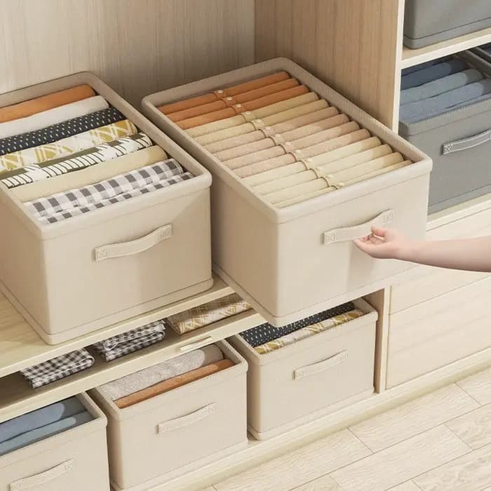 Organisateur de vêtements : Boîte de rangement pour pantalons