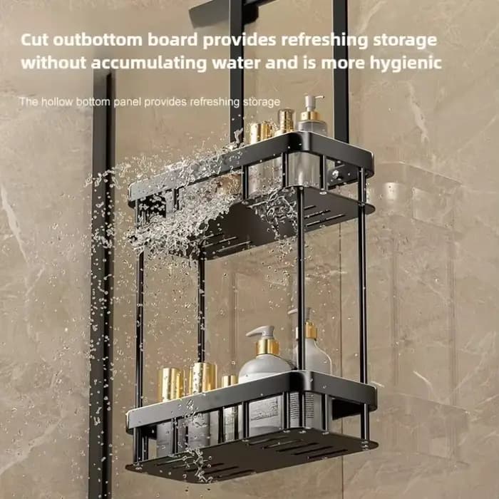 Étagère de rangement pour salle de bain à suspendre sur la porte