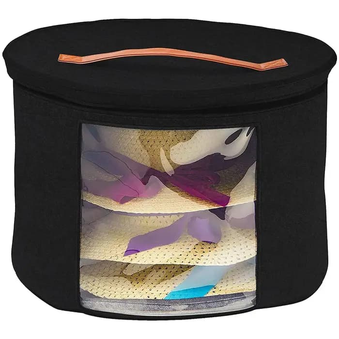 Grande Boîte de Rangement pour Chapeaux en Feutre