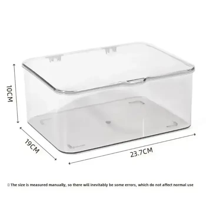 Boîte de rangement transparente en acrylique avec couvercle pour filles