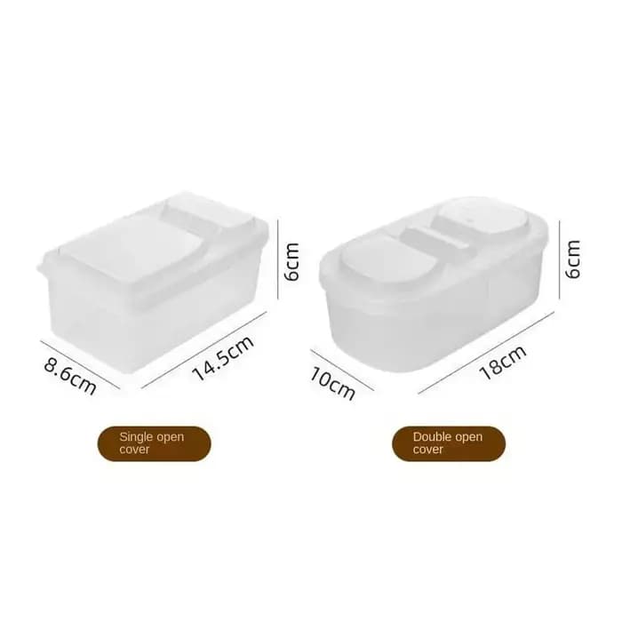 Boîte de rangement rectangulaire scellée en plastique pour réfrigérateur portable