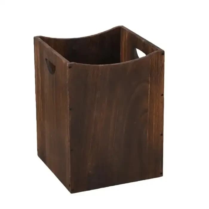 Poubelle en bois dotée d design d'une texture naturelle