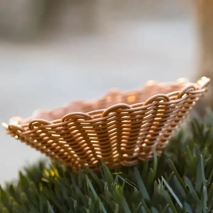 Panier de rangement rond tressé pour pain