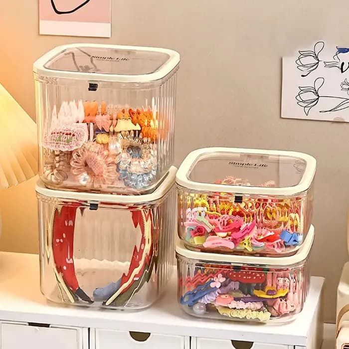 Boîte de rangement d'accessoires pour cheveux