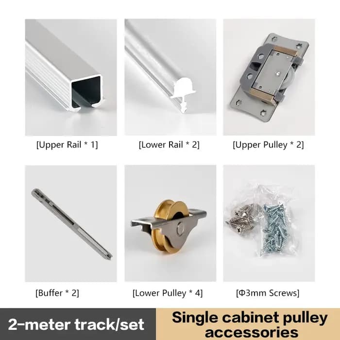 Rail de glissière invisible pour armoire coulissante domestique