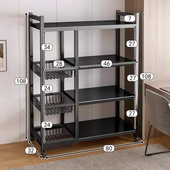Étagère de rangement de cuisine à plusieurs niveaux