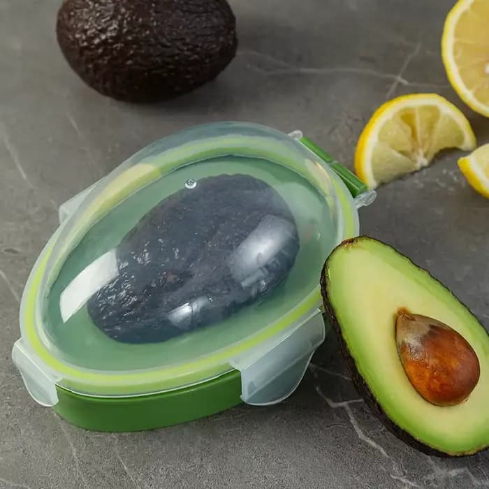 Boîte de rangement de cuisine Portable avec couvercle Transparent, bac à légumes pour avocat, boîte