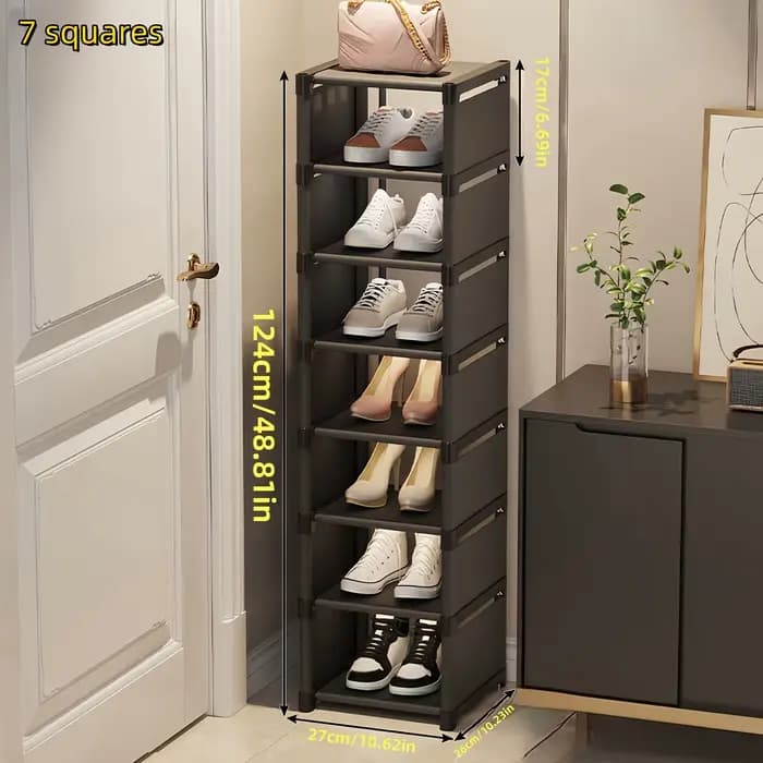 Étagère à chaussures à cadre métallique