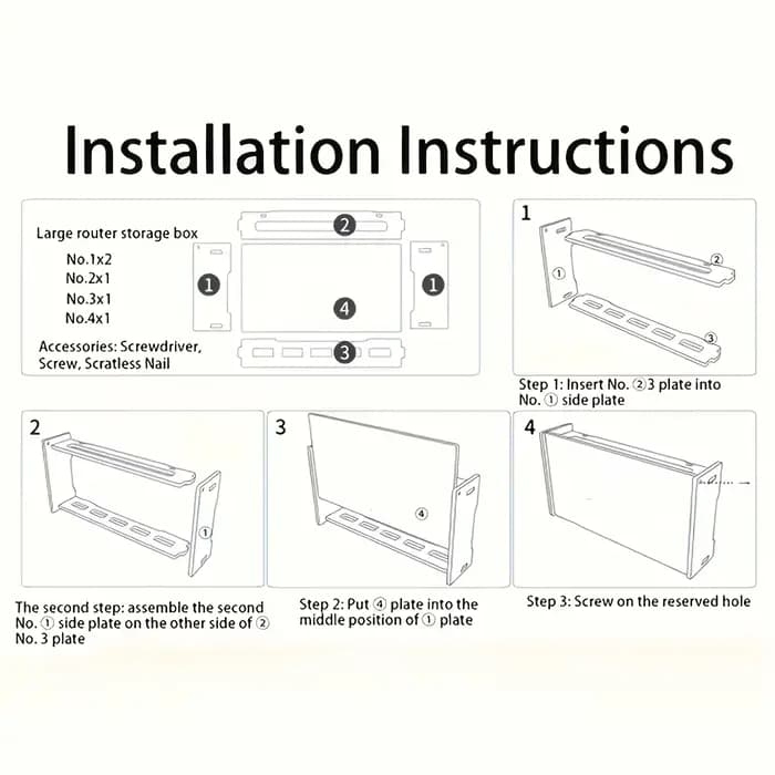 Boîte de rangement murale en PVC blanc pour routeur
