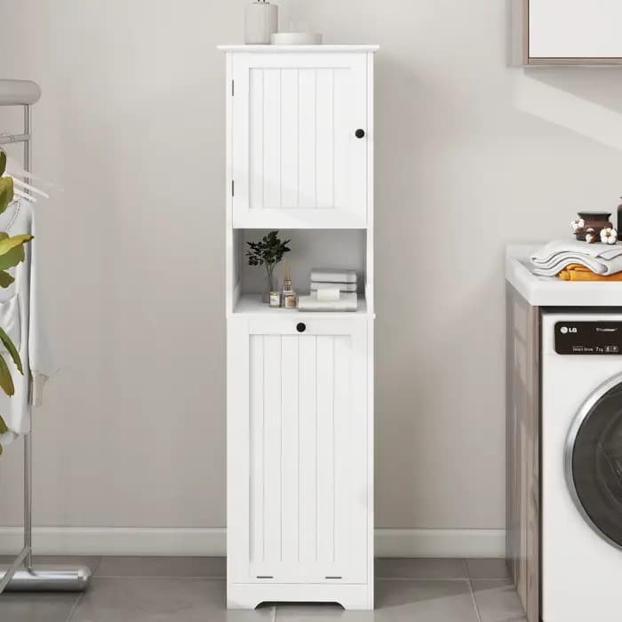 Armoire à linge blanche à une seule cellule, solide et durable, à la mode