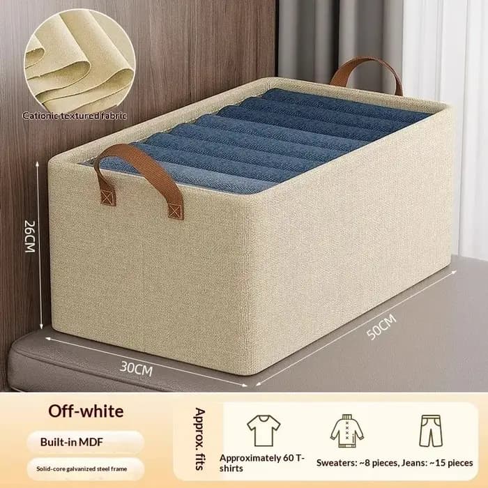 Boîte de rangement pliable en tissu pour la maison