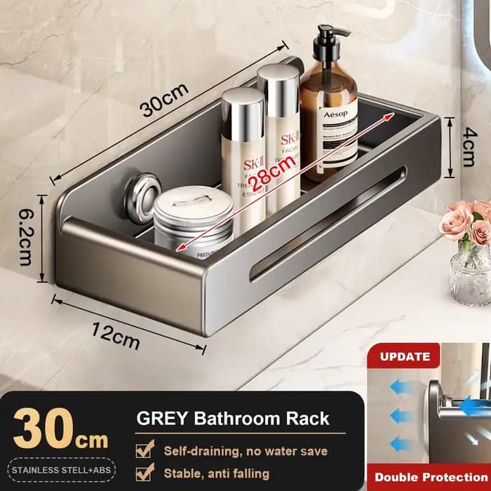 Étagère murale de douche pour salle de bain, support de shampoing sans perçage, grande capacité, for