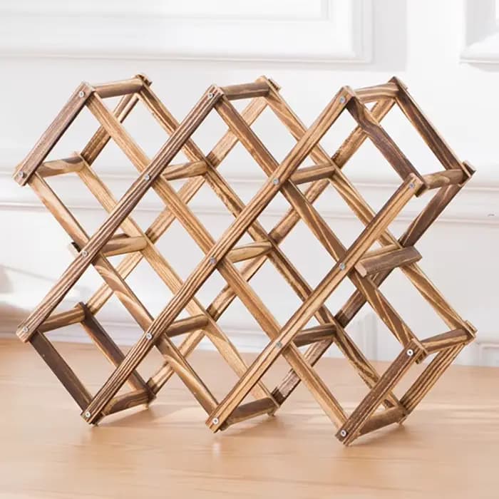 3/10 bouteilles casier à vin en bois porte-vin cuisine assemblé présentoir organisateur barre de rangement armoire à vin