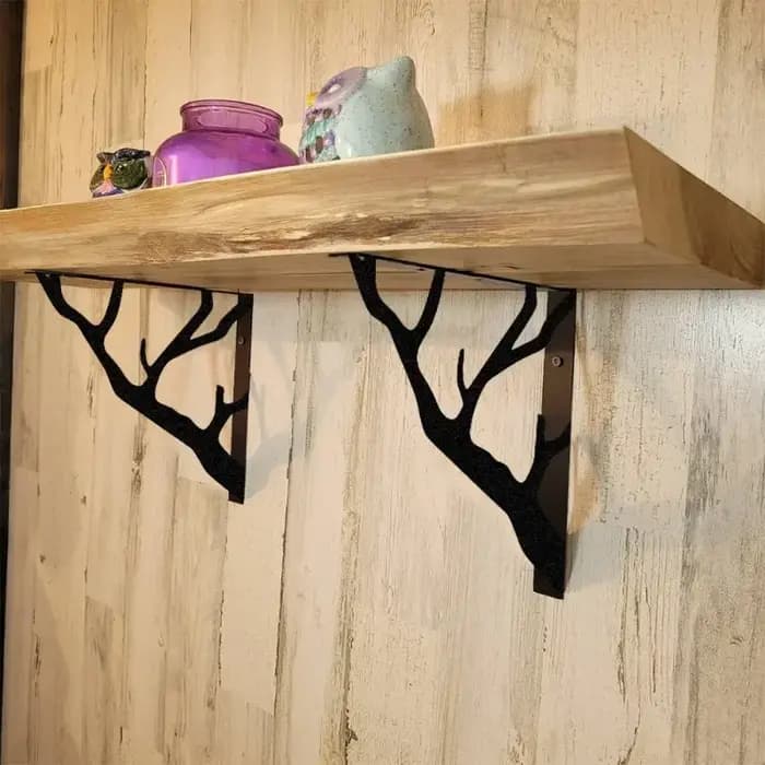 Nouveau support d'étagère en métal en forme de branche d'arbre