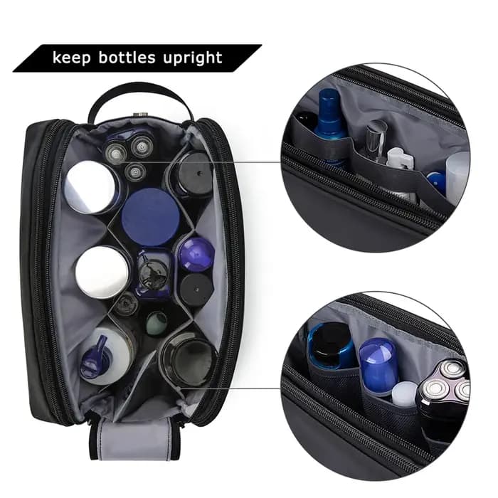 BAGSMART trousse de toilette grande capacité sac cosmétique pour hommes multifonction étanche essent