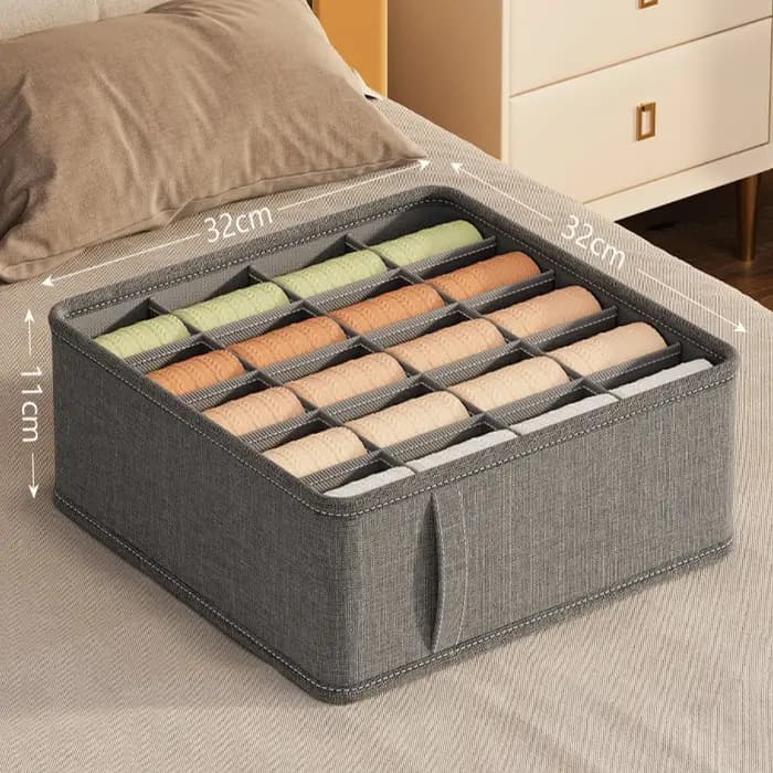 Boîte de rangement multifonctionnelle pour sous-vêtements et chaussettes, avec tiroir à compartiment