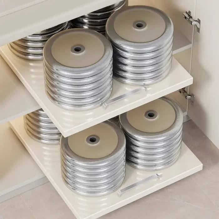 Étagère extractible de cuisine chromée réglable