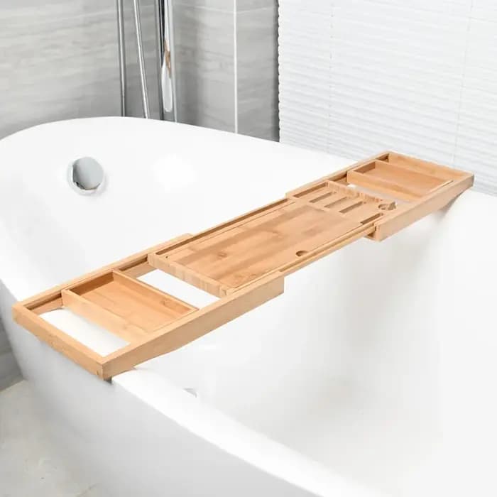 Étagère de bain en bambou