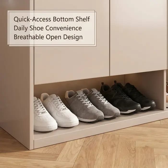 Meuble à chaussures moderne, bois de qualité FAS et MDF, étagère à chaussures écologique, armoire de rangement multi-niveaux grande capacité pour entrée