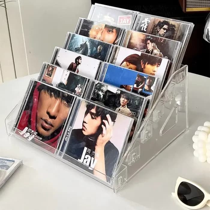 Vitrine de CD, présentoir de disques en acrylique pour la maison